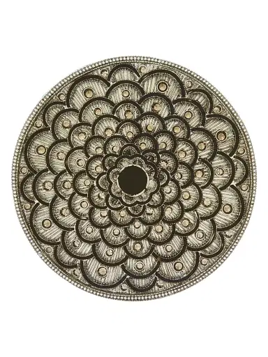 Tizo Crystal Enameled Coaster - Silver Black | Thumbnail 1 Tizo Crystal Enameled Coaster - Silver Black | Thumbnail 1