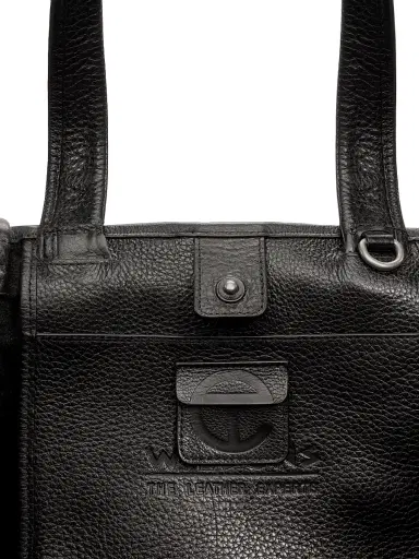 TELFAR Men's Pebbled Leather Carry Bag - Black | Thumbnail 6 TELFAR Men's Pebbled Leather Carry Bag - Black | Thumbnail 6