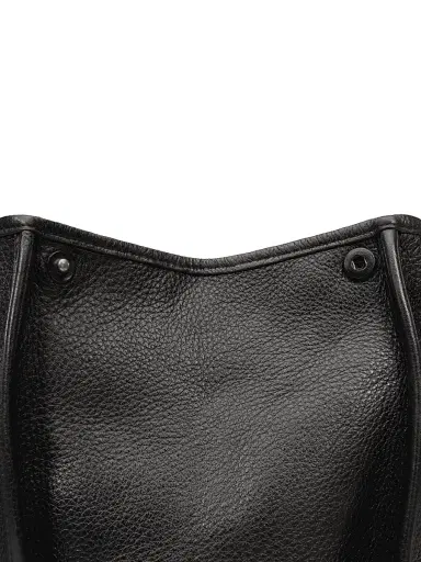 TELFAR Men's Pebbled Leather Carry Bag - Black | Thumbnail 7 TELFAR Men's Pebbled Leather Carry Bag - Black | Thumbnail 7