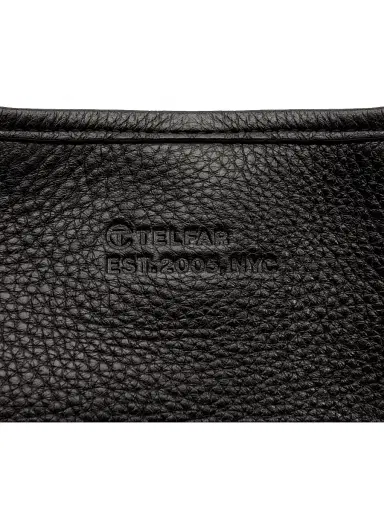 TELFAR Men's Pebbled Leather Carry Bag - Black | Thumbnail 8 TELFAR Men's Pebbled Leather Carry Bag - Black | Thumbnail 8