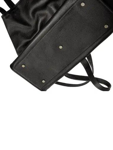 TELFAR Men's Pebbled Leather Carry Bag - Black | Thumbnail 9 TELFAR Men's Pebbled Leather Carry Bag - Black | Thumbnail 9