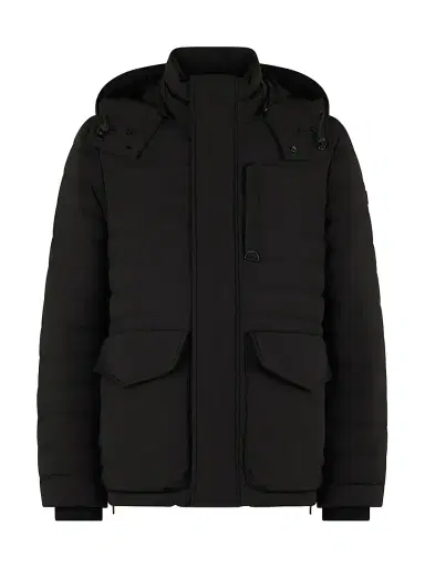 Moose Knuckles Men's Active Flex Greystone Puffer Jacket - Black | Thumbnail 1 Moose Knuckles Men's Active Flex Greystone Puffer Jacket - Black | Thumbnail 1
