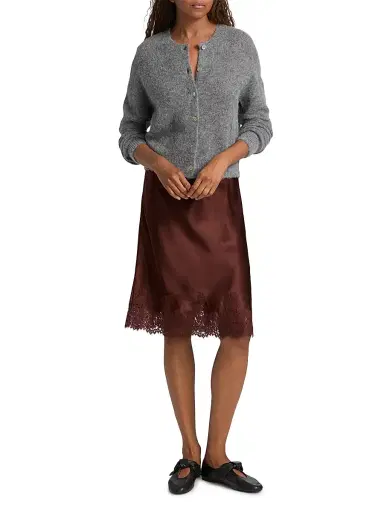 DÔEN Women's Petra Knit Cardigan - Dark Heather Grey - Size XS | Thumbnail 2 DÔEN Women's Petra Knit Cardigan - Dark Heather Grey - Size XS | Thumbnail 2
