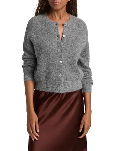 DÔEN Women's Petra Knit Cardigan - Dark Heather Grey - Size XS | Thumbnail 3 DÔEN Women's Petra Knit Cardigan - Dark Heather Grey - Size XS | Thumbnail 3