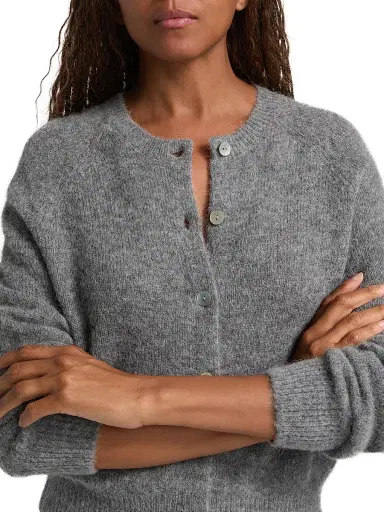 DÔEN Women's Petra Knit Cardigan - Dark Heather Grey - Size XS | Thumbnail 6 DÔEN Women's Petra Knit Cardigan - Dark Heather Grey - Size XS | Thumbnail 6