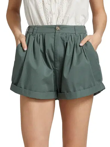 DÔEN Women's Paige Bubble Shorts - Lagoon | Thumbnail 3 DÔEN Women's Paige Bubble Shorts - Lagoon | Thumbnail 3
