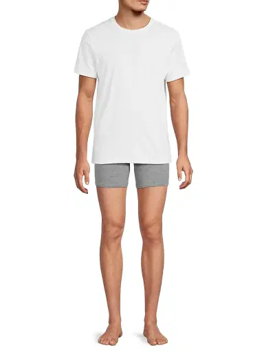 Mack Weldon Men's 3-Pack Cotton Crewneck T-Shirt - Bright White | Thumbnail 2 Mack Weldon Men's 3-Pack Cotton Crewneck T-Shirt - Bright White | Thumbnail 2
