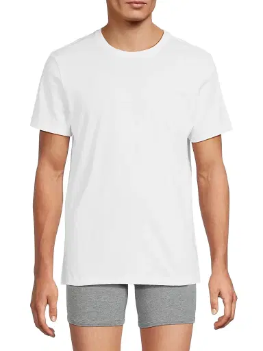 Mack Weldon Men's 3-Pack Cotton Crewneck T-Shirt - Bright White | Thumbnail 3 Mack Weldon Men's 3-Pack Cotton Crewneck T-Shirt - Bright White | Thumbnail 3