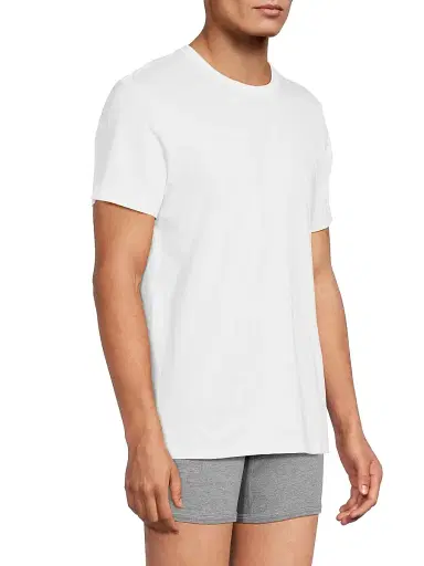 Mack Weldon Men's 3-Pack Cotton Crewneck T-Shirt - Bright White | Thumbnail 4 Mack Weldon Men's 3-Pack Cotton Crewneck T-Shirt - Bright White | Thumbnail 4
