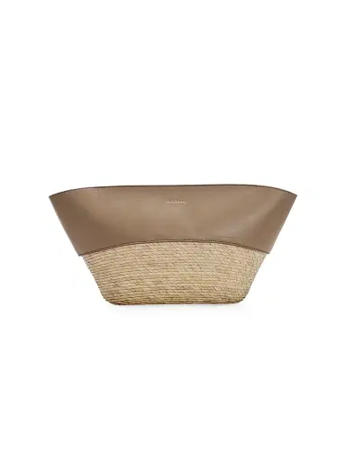 Altuzarra Women's Basket Woven Palm & Leather Clutch | Thumbnail 1 Altuzarra Women's Basket Woven Palm & Leather Clutch | Thumbnail 1