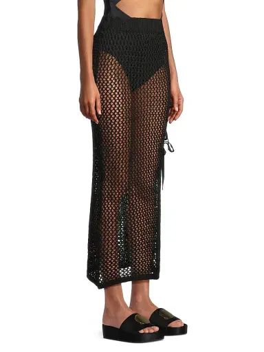 Beach Riot Women's Deborah Netted Cotton Maxi Skirt - Black | Thumbnail 4 Beach Riot Women's Deborah Netted Cotton Maxi Skirt - Black | Thumbnail 4