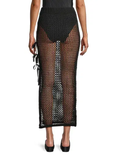 Beach Riot Women's Deborah Netted Cotton Maxi Skirt - Black | Thumbnail 5 Beach Riot Women's Deborah Netted Cotton Maxi Skirt - Black | Thumbnail 5