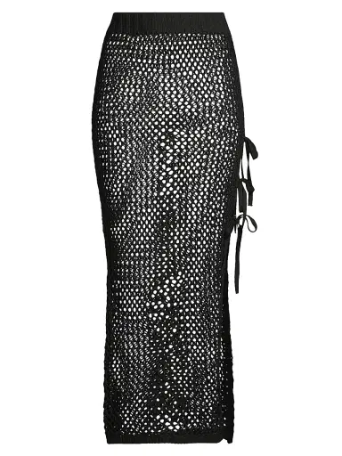Beach Riot Women's Deborah Netted Cotton Maxi Skirt - Black | Thumbnail 1 Beach Riot Women's Deborah Netted Cotton Maxi Skirt - Black | Thumbnail 1