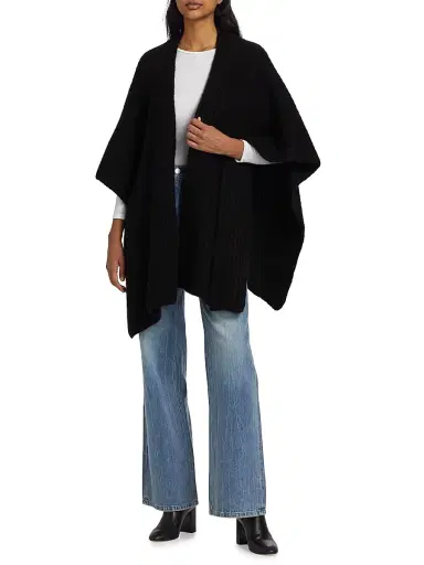 Sofia Cashmere Women's Cashmere-Silk Chunky Knit Cape | Thumbnail 2 Sofia Cashmere Women's Cashmere-Silk Chunky Knit Cape | Thumbnail 2