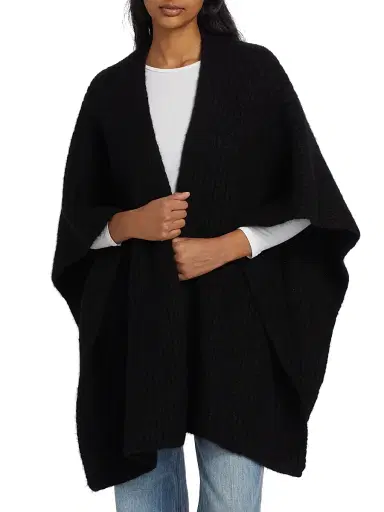 Sofia Cashmere Women's Cashmere-Silk Chunky Knit Cape | Thumbnail 3 Sofia Cashmere Women's Cashmere-Silk Chunky Knit Cape | Thumbnail 3