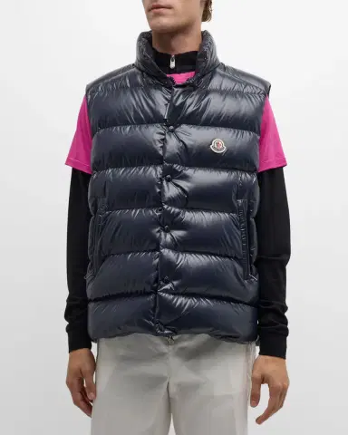 Moncler Men 's Tibb Nylon Laque Vest | Thumbnail 4 Moncler Men 's Tibb Nylon Laque Vest | Thumbnail 4