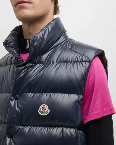 Moncler Men 's Tibb Nylon Laque Vest | Thumbnail 5 Moncler Men 's Tibb Nylon Laque Vest | Thumbnail 5