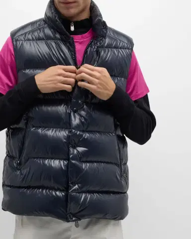 Moncler Men 's Tibb Nylon Laque Vest | Thumbnail 6 Moncler Men 's Tibb Nylon Laque Vest | Thumbnail 6