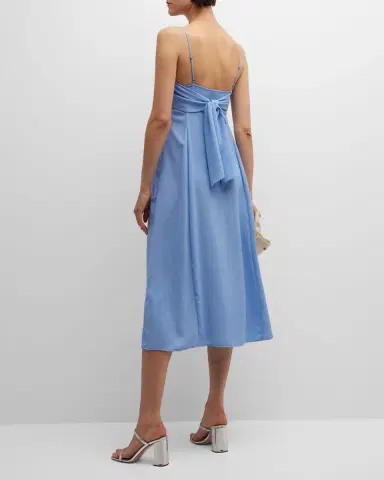 Emporio Armani Sleeveless Scoop-Neck Crepe Midi Dress | Thumbnail 4 Emporio Armani Sleeveless Scoop-Neck Crepe Midi Dress | Thumbnail 4