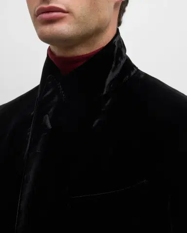 Tom Ford Men's Wool-Silk Velvet Cocktail Jacket | Thumbnail 6 Tom Ford Men's Wool-Silk Velvet Cocktail Jacket | Thumbnail 6