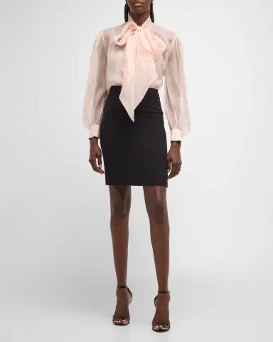 Giorgio Armani Silk Cady Pencil Skirt | Thumbnail 3 Giorgio Armani Silk Cady Pencil Skirt | Thumbnail 3
