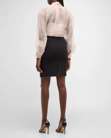 Giorgio Armani Silk Cady Pencil Skirt | Thumbnail 4 Giorgio Armani Silk Cady Pencil Skirt | Thumbnail 4