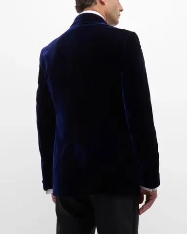 Tom Ford Men's Wool-Silk Velvet Cocktail Jacket | Thumbnail 3 Tom Ford Men's Wool-Silk Velvet Cocktail Jacket | Thumbnail 3