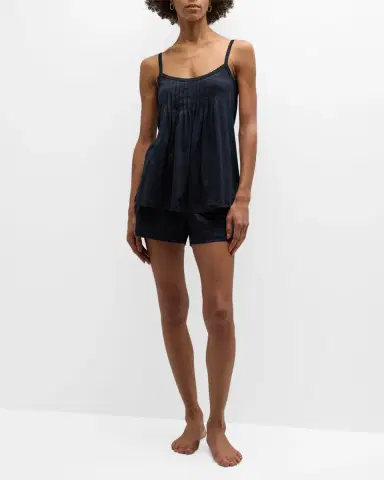 Hanro Julia Short Scoop-Neck Pintuck Pajama Set | Thumbnail 2 Hanro Julia Short Scoop-Neck Pintuck Pajama Set | Thumbnail 2