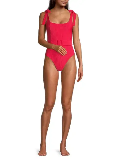 BEACH RIOT Women's Sydney Ribbed One-Piece Swimsuit - Red - Size Medium | Thumbnail 2 BEACH RIOT Women's Sydney Ribbed One-Piece Swimsuit - Red - Size Medium | Thumbnail 2