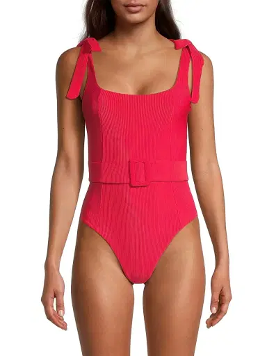 BEACH RIOT Women's Sydney Ribbed One-Piece Swimsuit - Red - Size Medium | Thumbnail 3 BEACH RIOT Women's Sydney Ribbed One-Piece Swimsuit - Red - Size Medium | Thumbnail 3