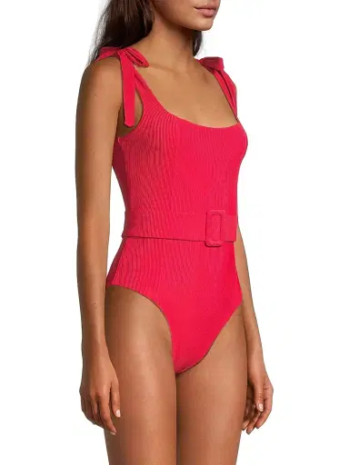 BEACH RIOT Women's Sydney Ribbed One-Piece Swimsuit - Red - Size Medium | Thumbnail 4 BEACH RIOT Women's Sydney Ribbed One-Piece Swimsuit - Red - Size Medium | Thumbnail 4