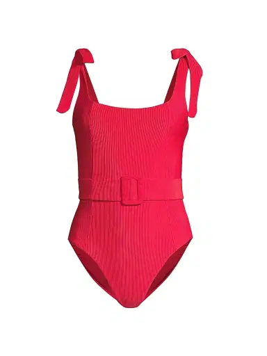 BEACH RIOT Women's Sydney Ribbed One-Piece Swimsuit - Red - Size Medium | Thumbnail 1 BEACH RIOT Women's Sydney Ribbed One-Piece Swimsuit - Red - Size Medium | Thumbnail 1