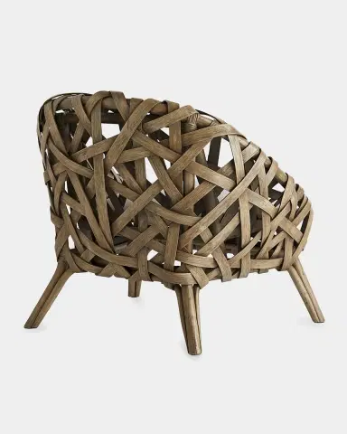 Arteriors Horatio Woven Rattan Chair | Thumbnail 3 Arteriors Horatio Woven Rattan Chair | Thumbnail 3