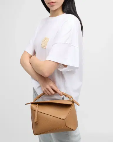 Loewe Puzzle Edge Small Top-Handle Bag in Grained Leather | Thumbnail 10 Loewe Puzzle Edge Small Top-Handle Bag in Grained Leather | Thumbnail 10