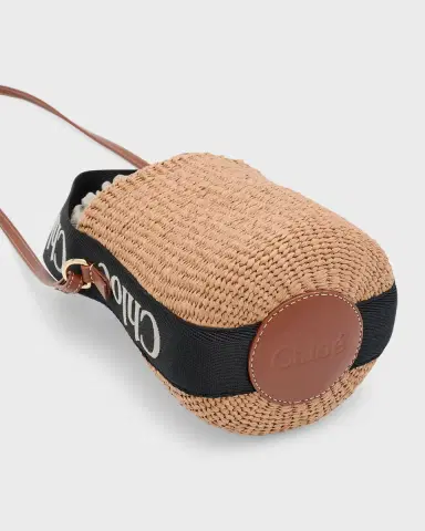Chloé Woody Small Mifuko Basket Bag with Logo Webbing | Thumbnail 7 Chloé Woody Small Mifuko Basket Bag with Logo Webbing | Thumbnail 7