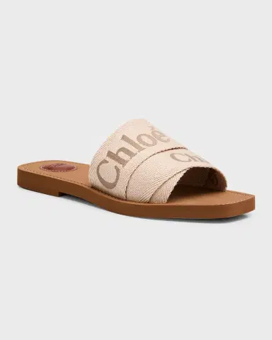 Chloé x High Summer Woody Embroidered Logo Flat Sandals | Thumbnail 3 Chloé x High Summer Woody Embroidered Logo Flat Sandals | Thumbnail 3