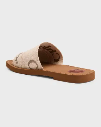 Chloé x High Summer Woody Embroidered Logo Flat Sandals | Thumbnail 4 Chloé x High Summer Woody Embroidered Logo Flat Sandals | Thumbnail 4