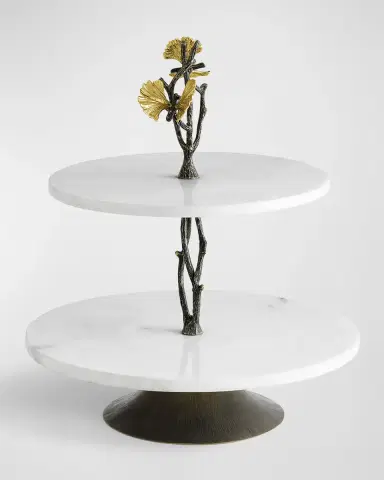 Michael Aram Butterfly Ginkgo Etagere Under counter | Thumbnail 2 Michael Aram Butterfly Ginkgo Etagere Under counter | Thumbnail 2