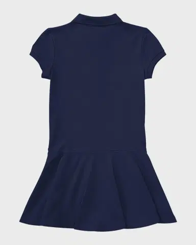 Polo Ralph Lauren Girl 's Mesh Polo Knit Dress | Thumbnail 2 Polo Ralph Lauren Girl 's Mesh Polo Knit Dress | Thumbnail 2