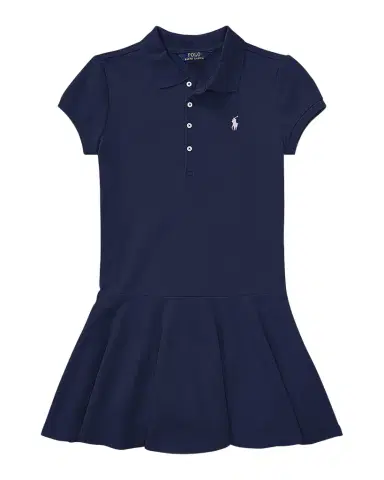 Polo Ralph Lauren Girl 's Mesh Polo Knit Dress | Thumbnail 1 Polo Ralph Lauren Girl 's Mesh Polo Knit Dress | Thumbnail 1
