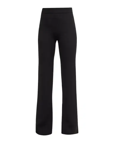 Giorgio Armani Black Cady Straight-Leg Pants | Thumbnail 1 Giorgio Armani Black Cady Straight-Leg Pants | Thumbnail 1