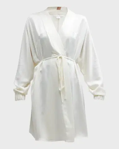 Lunya Washable Silk Short Robe | Thumbnail 2 Lunya Washable Silk Short Robe | Thumbnail 2