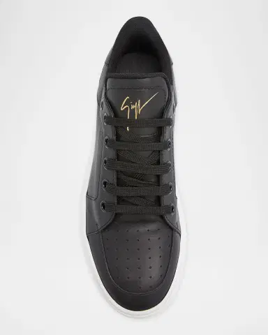 Giuseppe Zanotti Men's GZ 94 Leather Low Top Sneakers | Thumbnail 4 Giuseppe Zanotti Men's GZ 94 Leather Low Top Sneakers | Thumbnail 4
