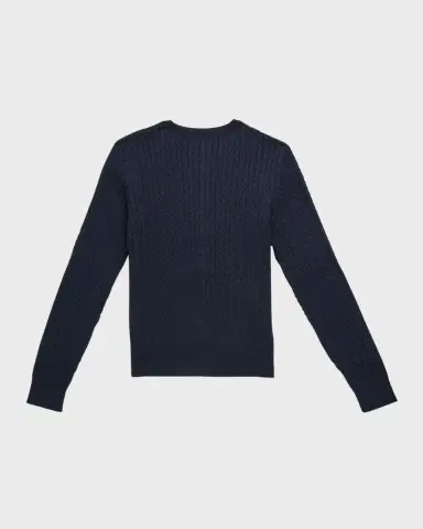 Polo Ralph Lauren Girl's Mini Cable-Knit Cardigan, Size S-XL | Thumbnail 3 Polo Ralph Lauren Girl's Mini Cable-Knit Cardigan, Size S-XL | Thumbnail 3