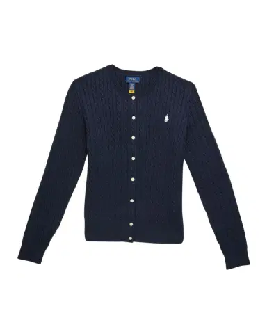 Polo Ralph Lauren Girl's Mini Cable-Knit Cardigan, Size S-XL | Thumbnail 1 Polo Ralph Lauren Girl's Mini Cable-Knit Cardigan, Size S-XL | Thumbnail 1