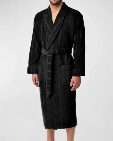 Majestic International Men's Ultra Lux Jacquard Shawl Robe | Thumbnail 3 Majestic International Men's Ultra Lux Jacquard Shawl Robe | Thumbnail 3
