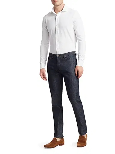 Ralph Lauren Purple Label Men's Down Collar Shirt - White | Thumbnail 2 Ralph Lauren Purple Label Men's Down Collar Shirt - White | Thumbnail 2