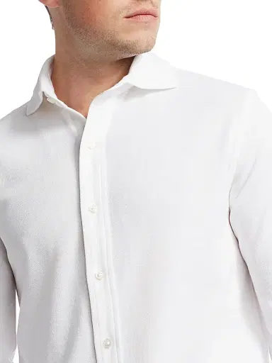 Ralph Lauren Purple Label Men's Down Collar Shirt - White | Thumbnail 6 Ralph Lauren Purple Label Men's Down Collar Shirt - White | Thumbnail 6