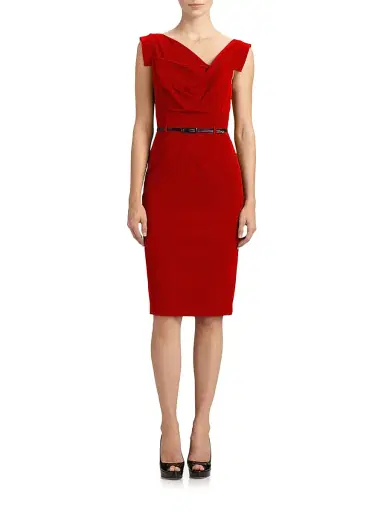 BLACK HALO Women's Jackie Belted Sheath Dress - Red | Thumbnail 1 BLACK HALO Women's Jackie Belted Sheath Dress - Red | Thumbnail 1