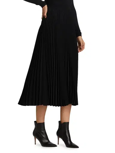 Co Women's Essentials Elastic-Waist Pleated Skirt | Thumbnail 3 Co Women's Essentials Elastic-Waist Pleated Skirt | Thumbnail 3